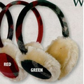 Woolrich Adjustable Wool Blend Earmuffs w/ Faux Shearling Trim